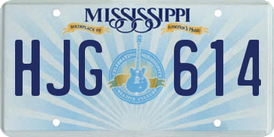 MS license plate HJG614