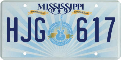 MS license plate HJG617