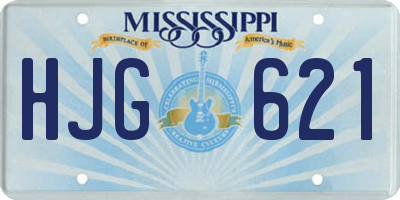 MS license plate HJG621
