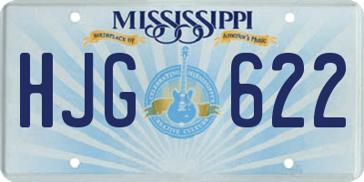 MS license plate HJG622