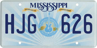 MS license plate HJG626