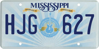 MS license plate HJG627