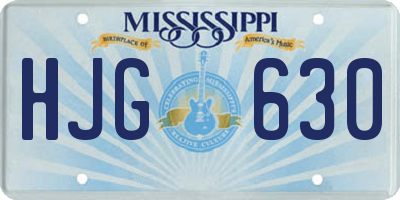 MS license plate HJG630