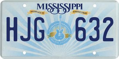 MS license plate HJG632