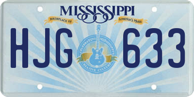 MS license plate HJG633