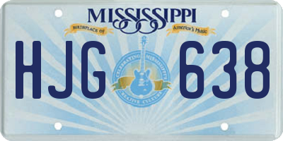 MS license plate HJG638