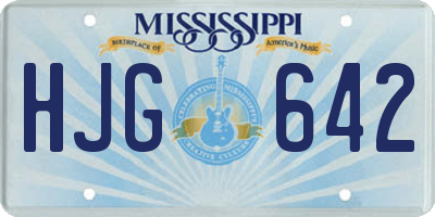 MS license plate HJG642