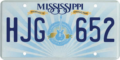 MS license plate HJG652