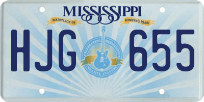 MS license plate HJG655