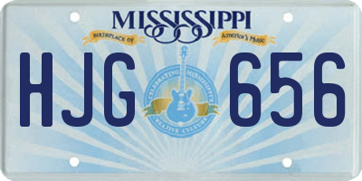 MS license plate HJG656