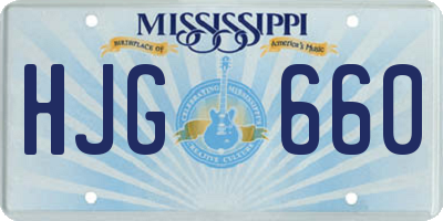 MS license plate HJG660
