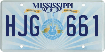 MS license plate HJG661
