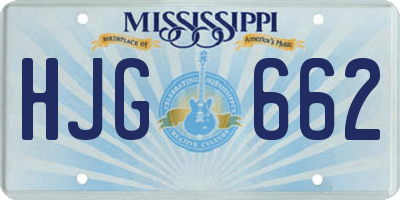 MS license plate HJG662