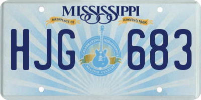 MS license plate HJG683