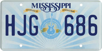 MS license plate HJG686