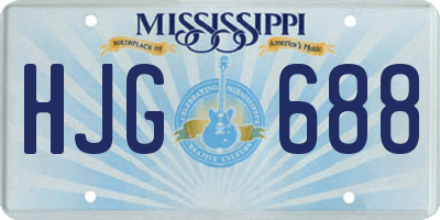 MS license plate HJG688
