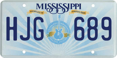 MS license plate HJG689