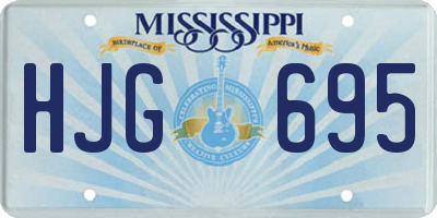 MS license plate HJG695