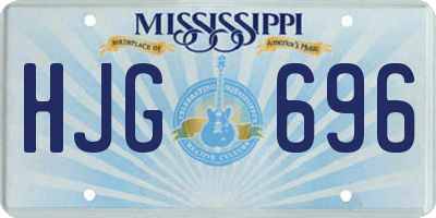 MS license plate HJG696
