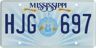 MS license plate HJG697