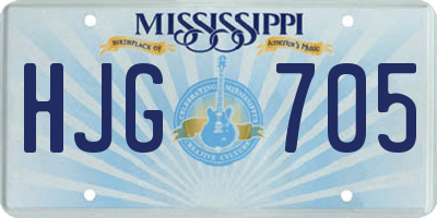 MS license plate HJG705