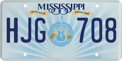 MS license plate HJG708