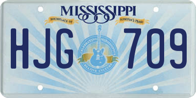 MS license plate HJG709