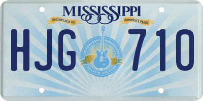 MS license plate HJG710