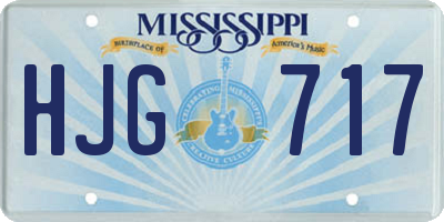 MS license plate HJG717