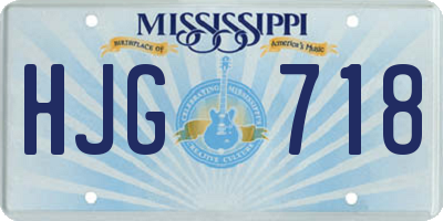 MS license plate HJG718
