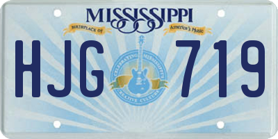 MS license plate HJG719