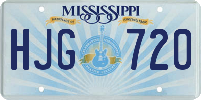 MS license plate HJG720