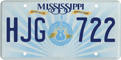 MS license plate HJG722