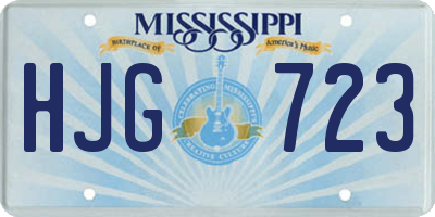 MS license plate HJG723