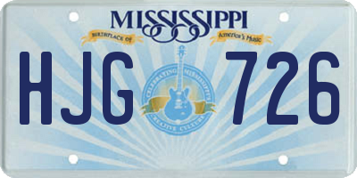 MS license plate HJG726