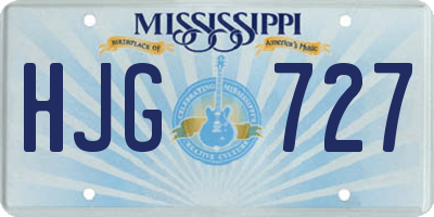 MS license plate HJG727