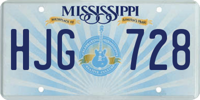 MS license plate HJG728