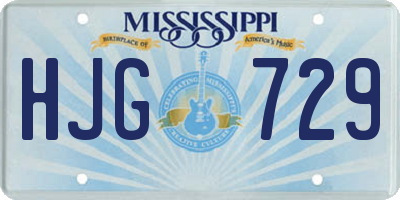 MS license plate HJG729