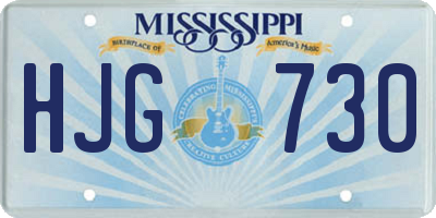 MS license plate HJG730
