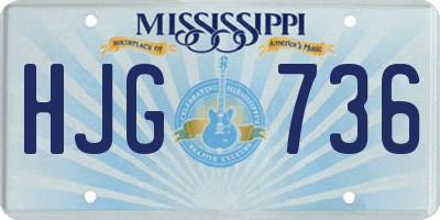 MS license plate HJG736