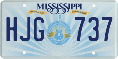 MS license plate HJG737