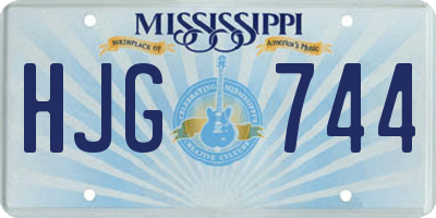 MS license plate HJG744