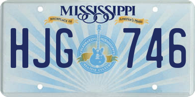 MS license plate HJG746