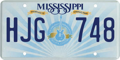 MS license plate HJG748