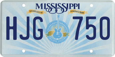 MS license plate HJG750