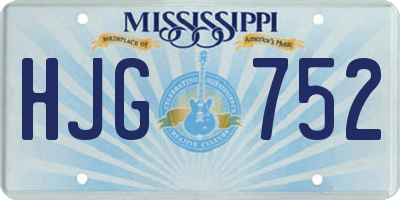 MS license plate HJG752