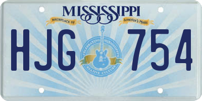 MS license plate HJG754