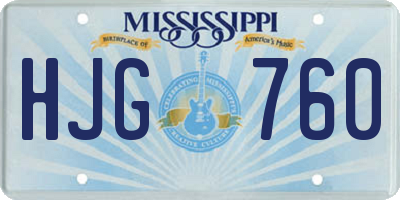 MS license plate HJG760