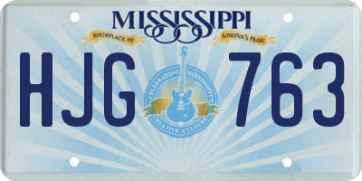 MS license plate HJG763