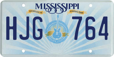 MS license plate HJG764